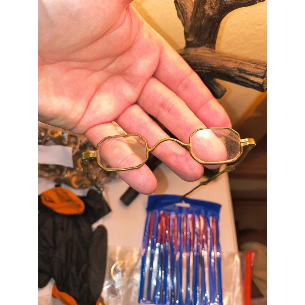 3 Antique Very Unique Glasses - Spectacles One Is 12k Gold Filled Unmarked